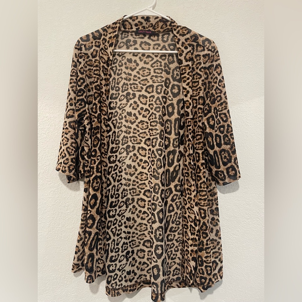 Crazy Train Leopard Print Cardigan